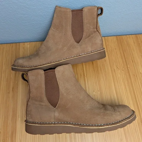 LL Bean Brown Suede Chelsea Ankle Boots Women Size 10 - Picture 4 of 10